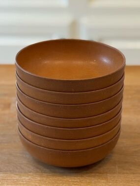 Vintage Ellingers Agatized Wood Bowls #60 | Set of 7 | MCM | Sheboygan WI | HTF